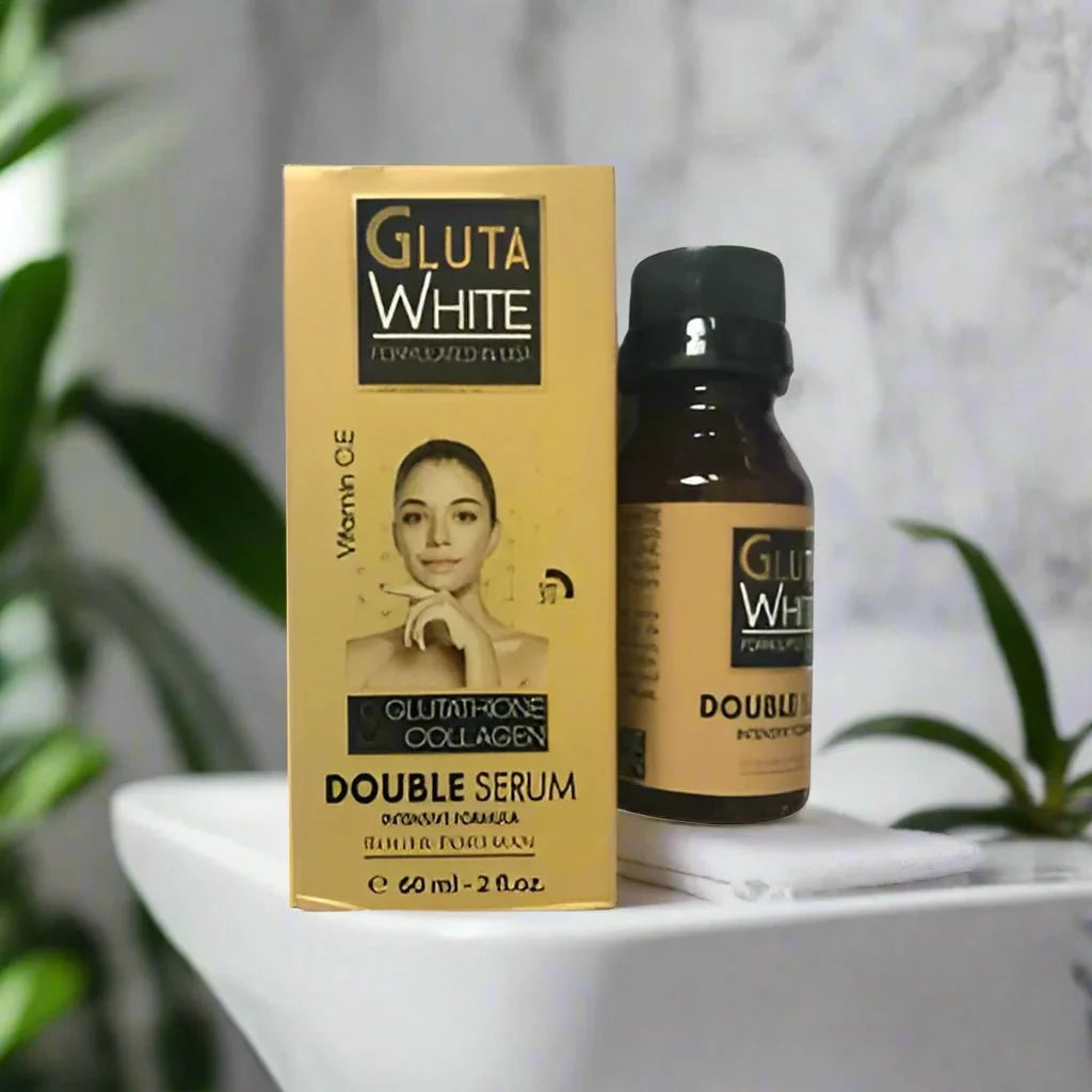 Gluta White Double Serum with Glutathione & Collagen 2 fl oz - Bazarora