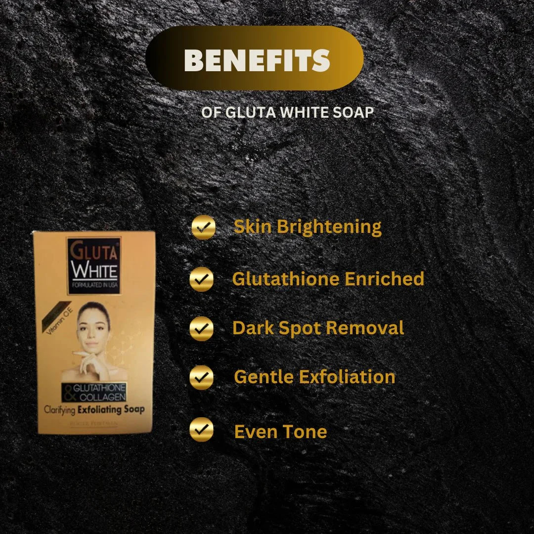Gluta White Soap with Glutathione & Collagen 7 oz - Bazarora