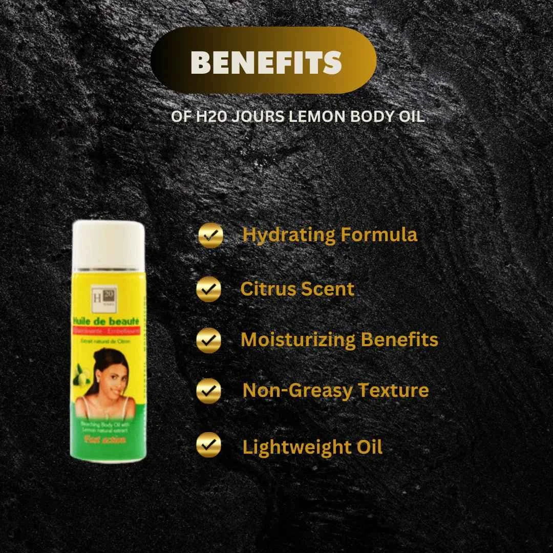H20 Jours Lemon Body Oil with Vitamin E 125 ml