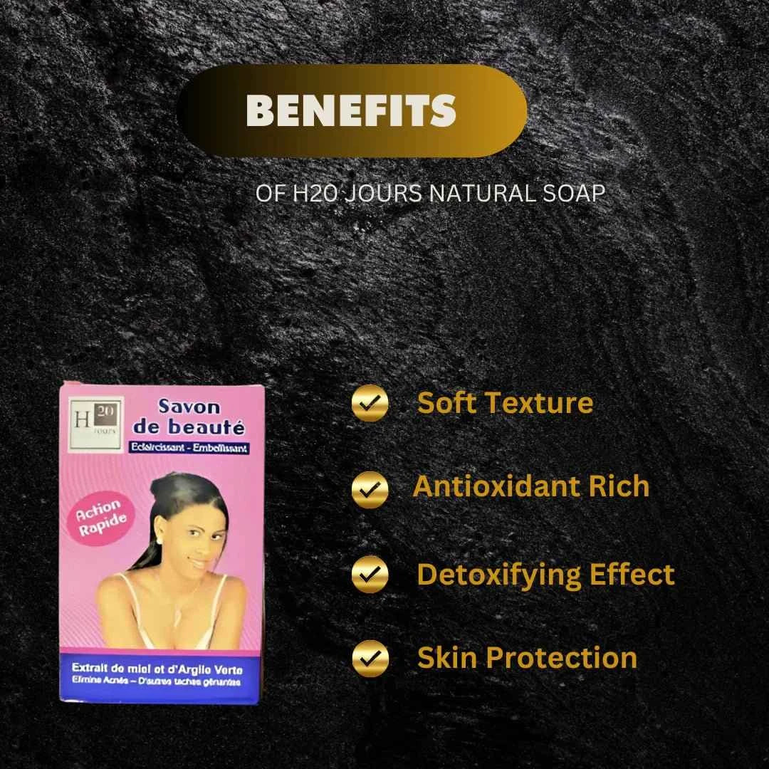 H20 Jours Natural Beauty Soap with Honey & Green Clay 250 g