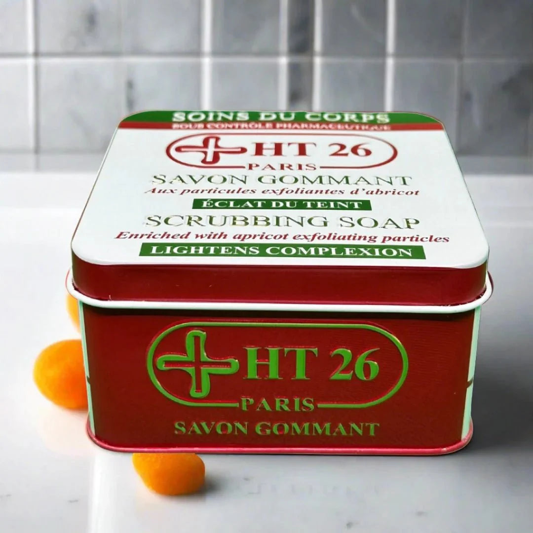 HT26 Apricot Exfoliating Scrub Soap 200g – Gentle Smoothing Cleanser - Bazarora