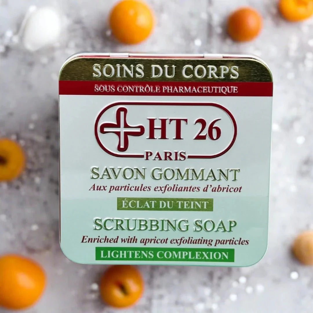 HT26 Apricot Exfoliating Scrub Soap 200g – Gentle Smoothing Cleanser - Bazarora