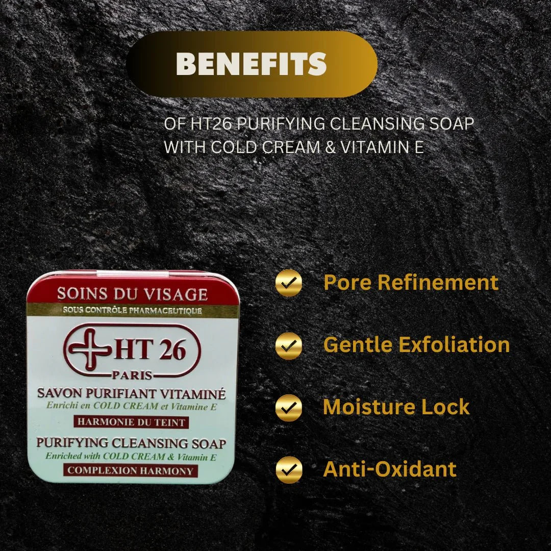 HT26 Cleansing Soap with Cold Cream & Vitamin E 150g - Bazarora