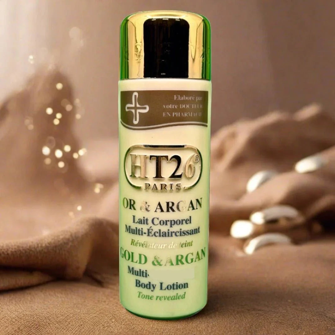HT26 Gold & Argan Body Lotion 500ml - Bazarora