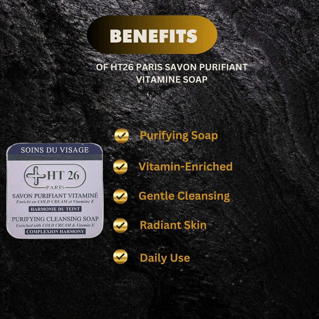 HT26 Paris Vitamin Soap 5.29oz – Gentle Cleansing Bar - Bazarora