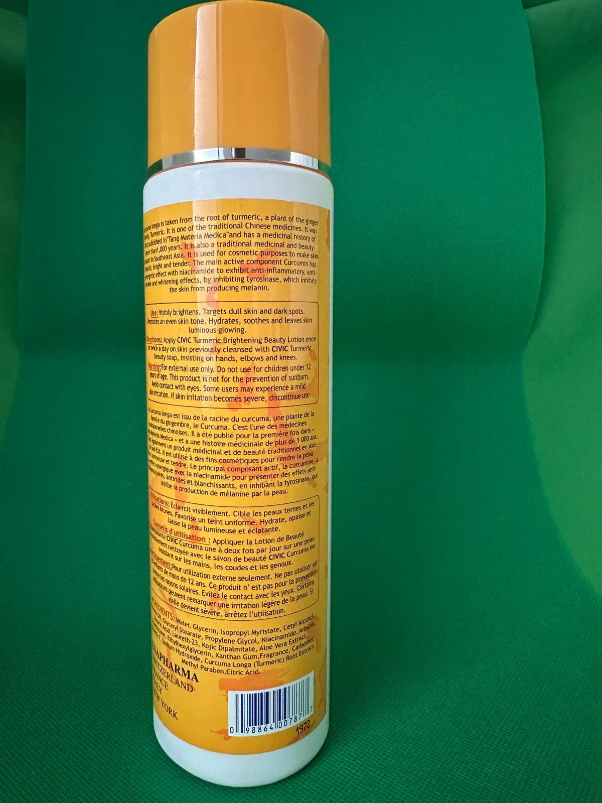Civic Turmeric Lotion – 500 ml / 16.80 fl oz