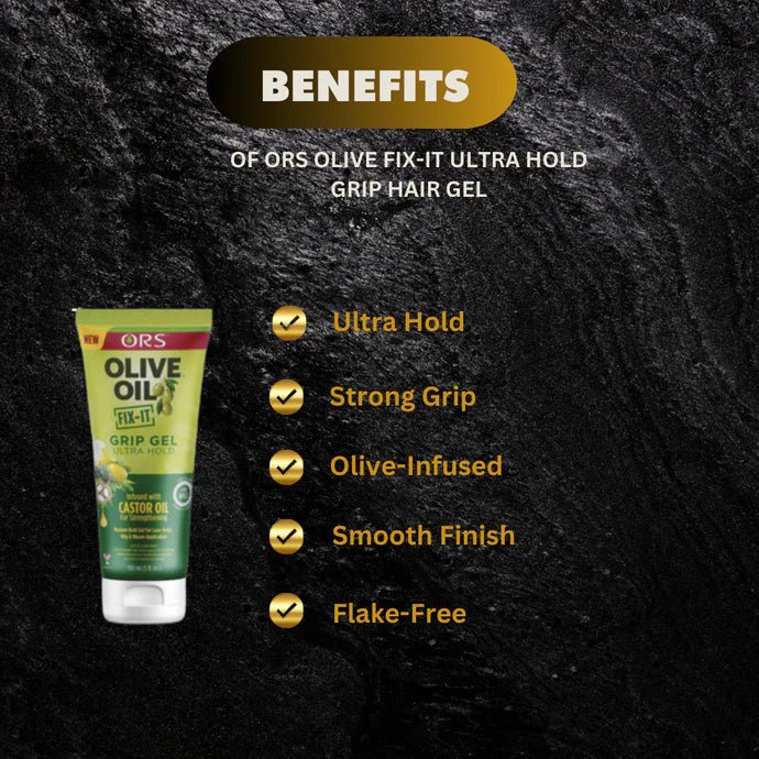 ORS Olive Fix-It Ultra Hold Grip Hair Gel 5 oz - Bazarora