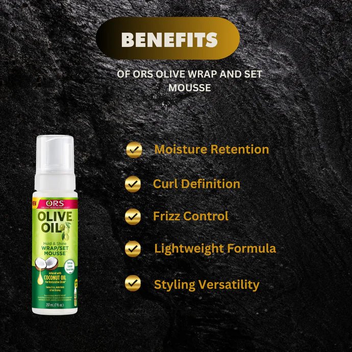 ORS Olive Wrap and Set Mousse 7 oz - Bazarora