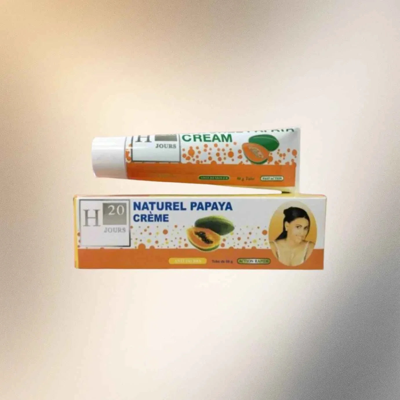 Pack of 10 H20 Jours Natural Papaya Cream 50 g Each