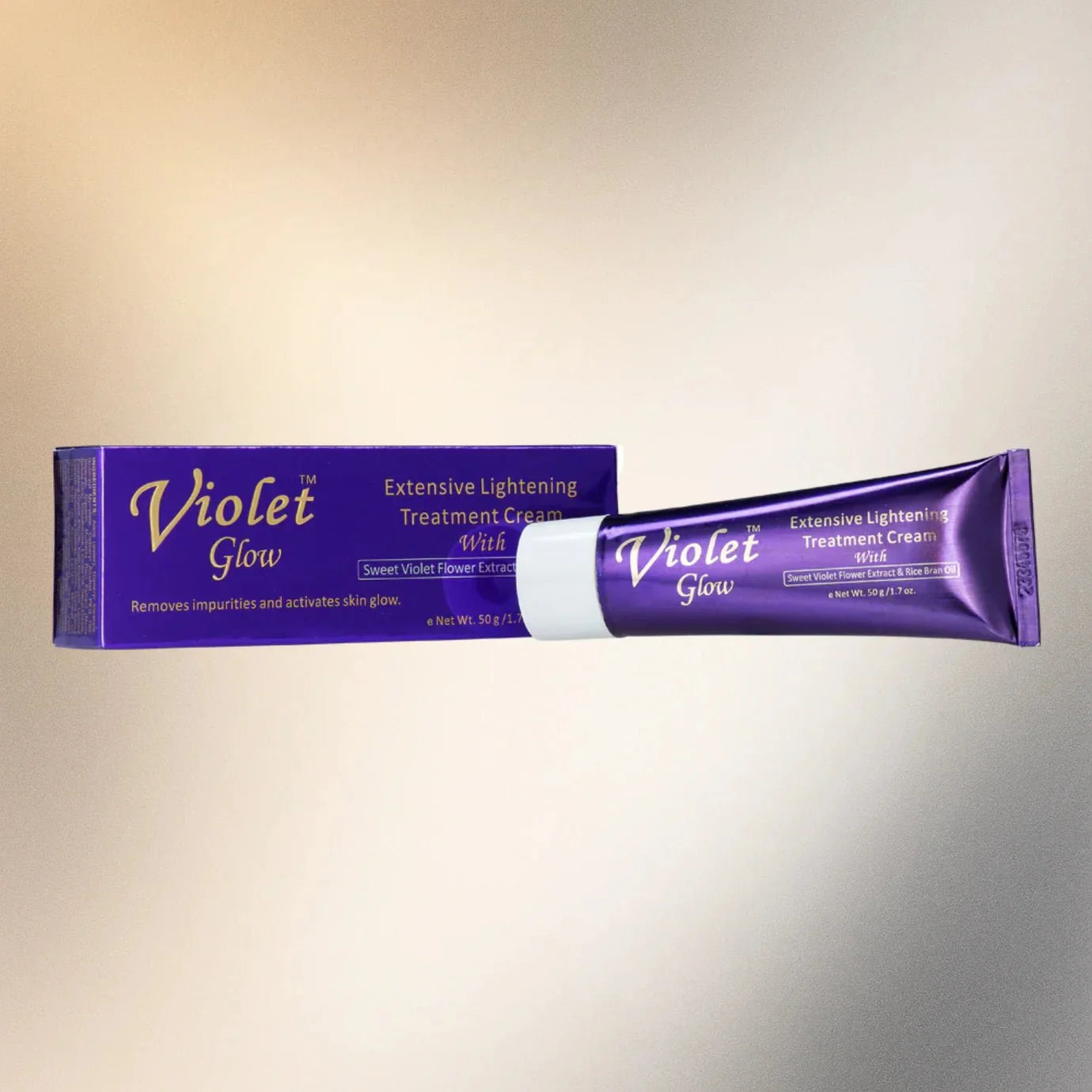 Violet Glow Extensive Cream with Sweet Violet Extract & Rice Bran Oil 1.7 oz - Bazarora