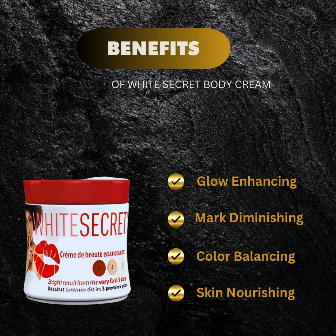 White Secret Body Cream 320ml – Hydrating & Smoothing Moisturizer - Bazarora