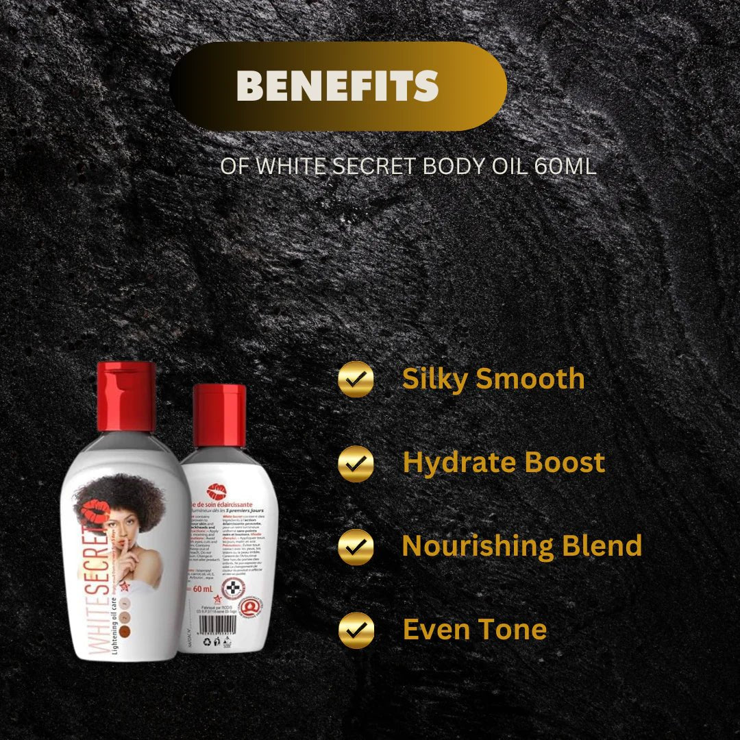 White Secret Body Oil 60ml – Lightweight Nourishing Oil - Bazarora