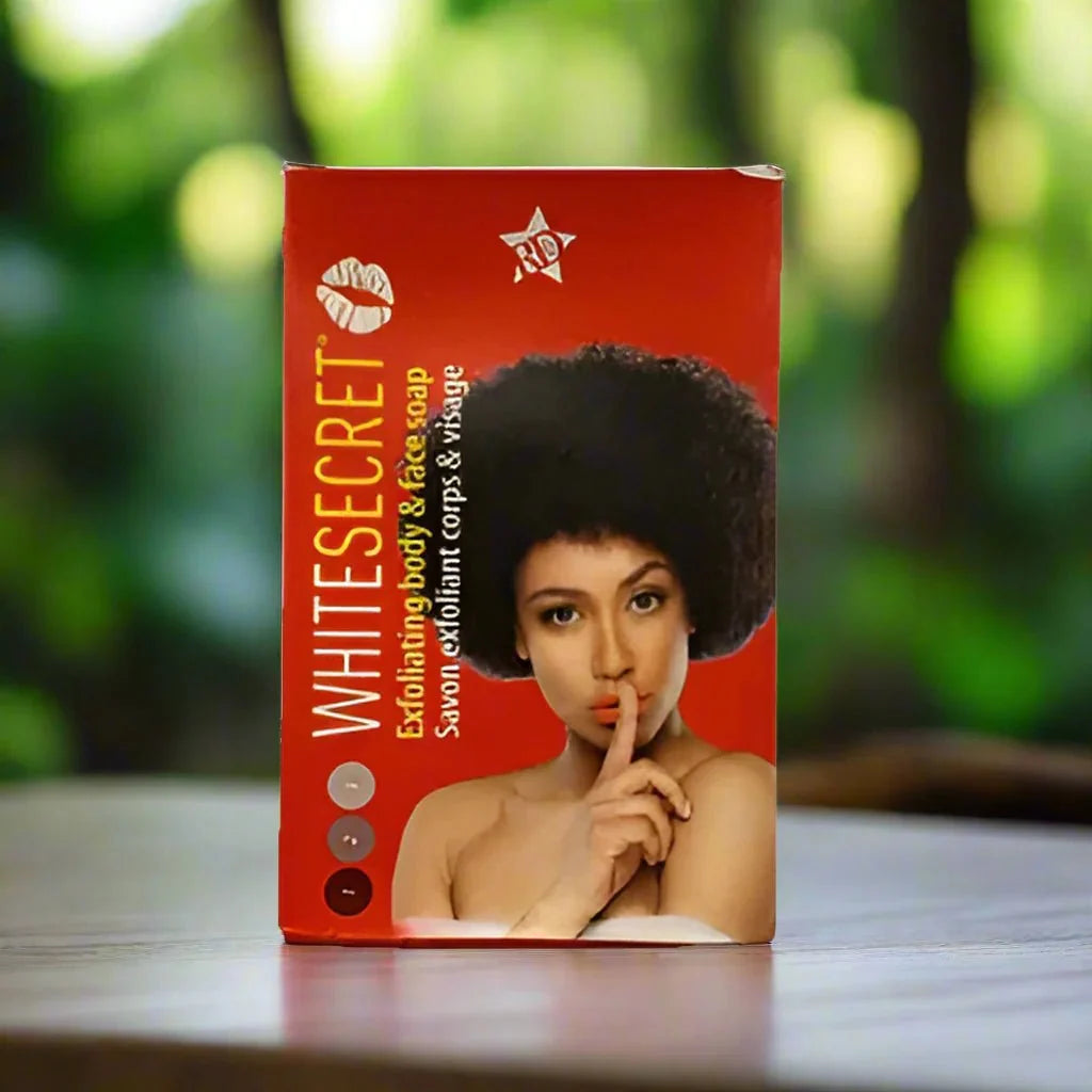 White Secret Exfoliating Body & Face Soap 190g – Smoothing Cleansing Bar - Bazarora